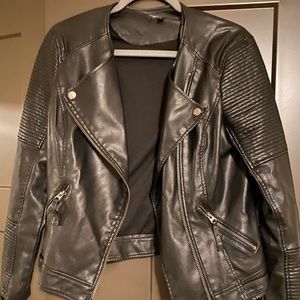 TopShop faux leather Moto Jacket US size 8
